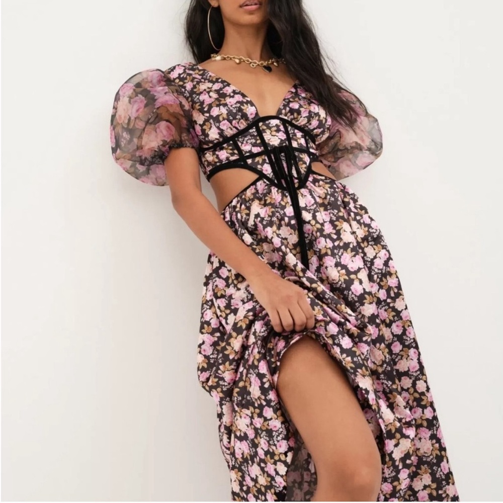 For Love and Lemons Madison Midi Dress size M